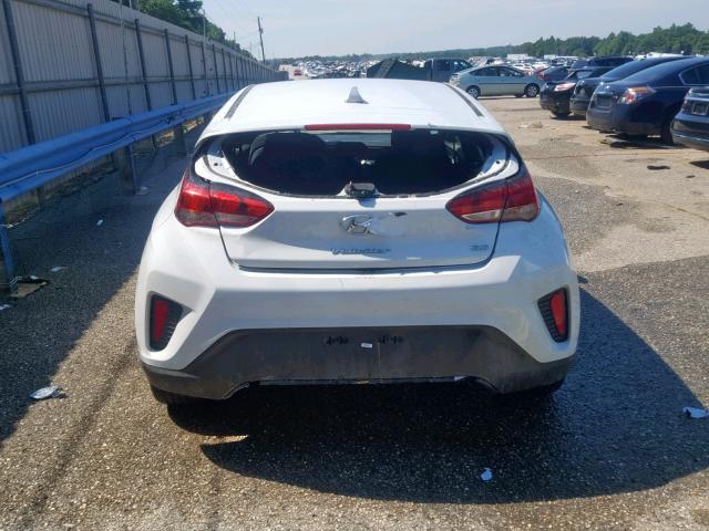 KMHTG6AF8KU017215 - 2019 HYUNDAI VELOSTER B WHITE photo 9