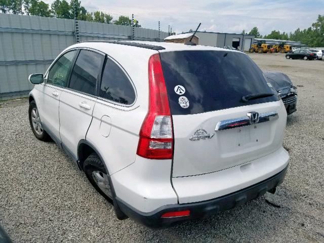 JHLRE38778C044179 - 2008 HONDA CR-V EXL WHITE photo 3