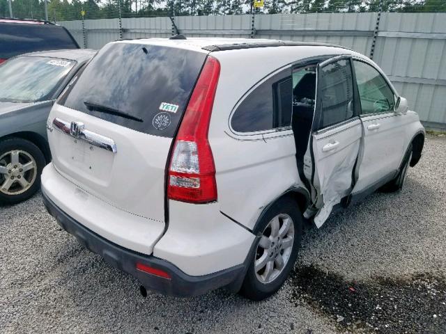 JHLRE38778C044179 - 2008 HONDA CR-V EXL WHITE photo 4