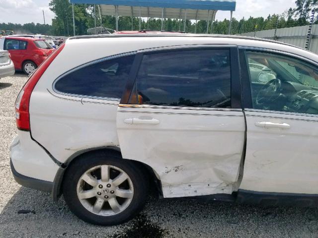 JHLRE38778C044179 - 2008 HONDA CR-V EXL WHITE photo 9