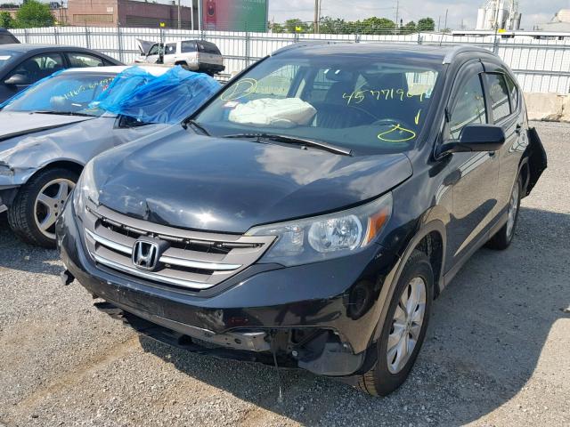 5J6RM4H79EL001023 - 2014 HONDA CR-V EXL BLACK photo 2