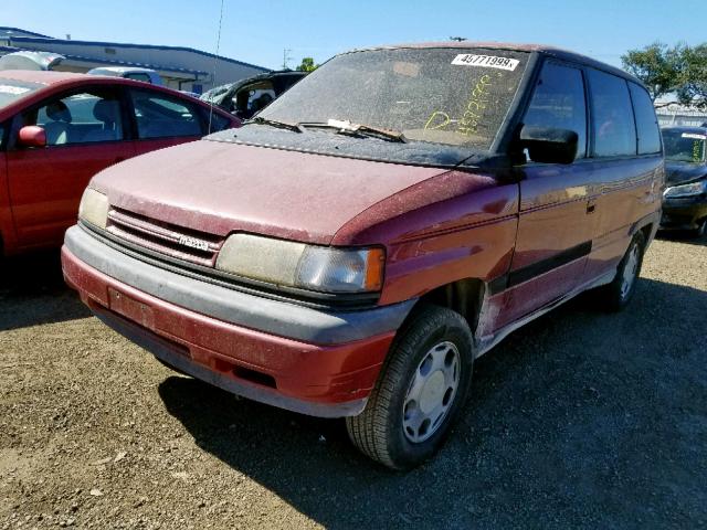 JM3LV5232L0246708 - 1990 MAZDA MPV WAGON MAROON photo 2