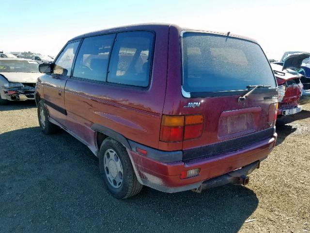 JM3LV5232L0246708 - 1990 MAZDA MPV WAGON MAROON photo 3