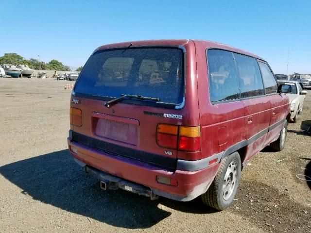 JM3LV5232L0246708 - 1990 MAZDA MPV WAGON MAROON photo 4