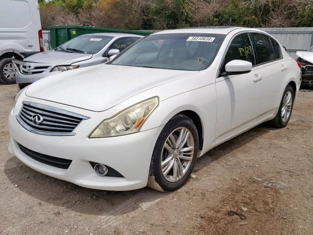 JN1CV6AP1CM620904 - 2012 INFINITI G37 BASE WHITE photo 2