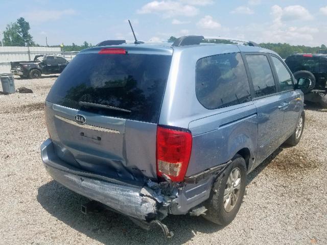 KNDMG4C75C6503859 - 2012 KIA SEDONA LX BLUE photo 4