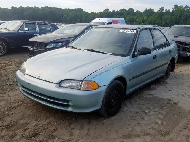 1HGEG8640NL042069 - 1992 HONDA CIVIC DX GREEN photo 2