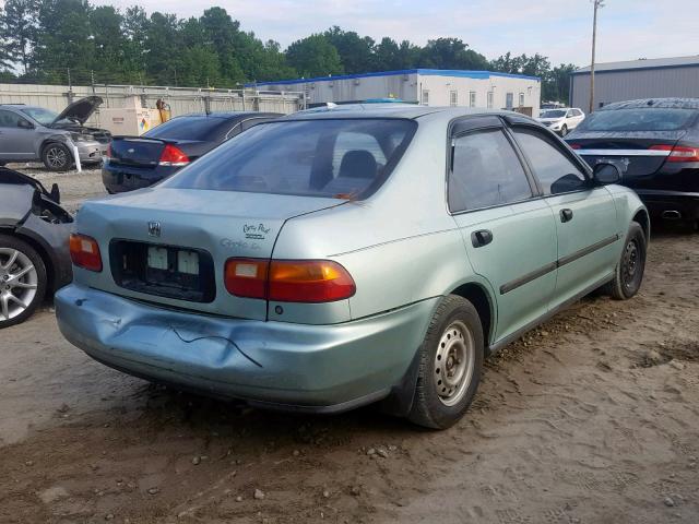 1HGEG8640NL042069 - 1992 HONDA CIVIC DX GREEN photo 4