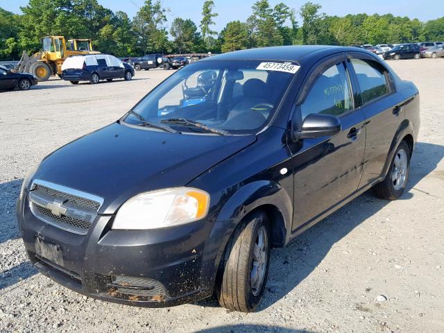 KL1TD56678B106379 - 2008 CHEVROLET AVEO BASE შავი ფოტო 2