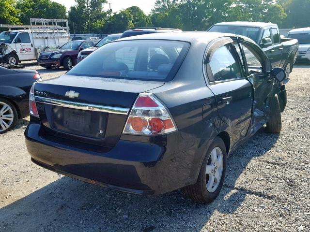 KL1TD56678B106379 - 2008 CHEVROLET AVEO BASE შავი ფოტო 4