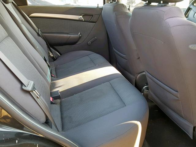 KL1TD56678B106379 - 2008 CHEVROLET AVEO BASE შავი ფოტო 6