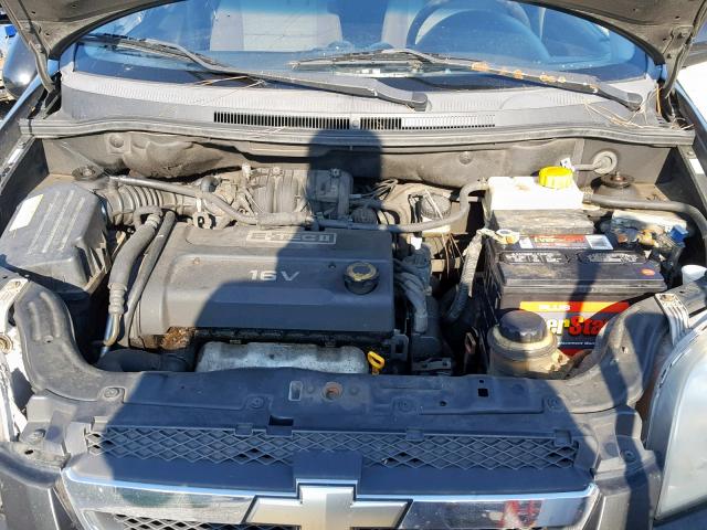 KL1TD56678B106379 - 2008 CHEVROLET AVEO BASE შავი ფოტო 7