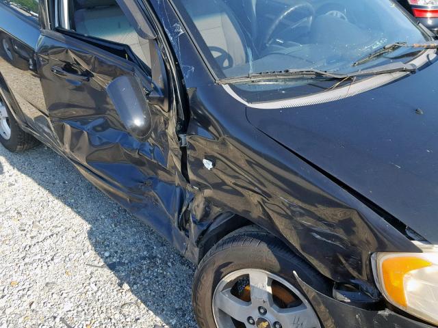 KL1TD56678B106379 - 2008 CHEVROLET AVEO BASE შავი ფოტო 9