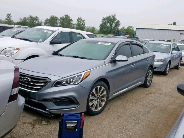 5NPE34AF6FH238289 - 2015 HYUNDAI SONATA SPO GRAY photo 2