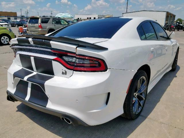 2C3CDXGJXKH519794 - 2019 DODGE CHARGER SC WHITE photo 4