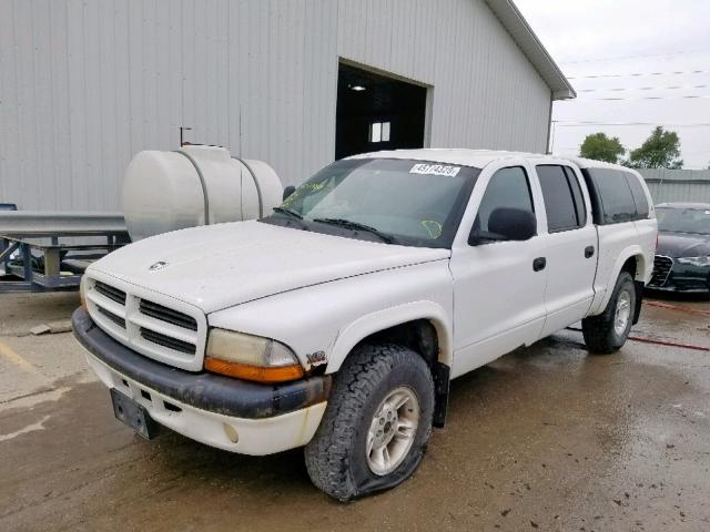 1B7HG2AZ4YS724376 - 2000 DODGE DAKOTA QUA WHITE photo 2