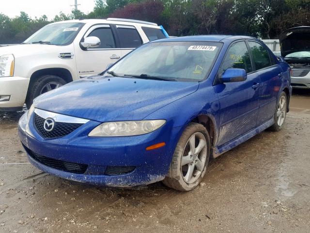 1YVFP80DX35M20485 - 2003 MAZDA 6 S BLUE photo 2