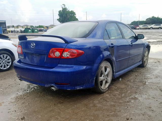 1YVFP80DX35M20485 - 2003 MAZDA 6 S BLUE photo 4