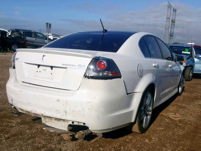 6G2ER57769L180812 - 2009 PONTIAC G8 WHITE photo 4