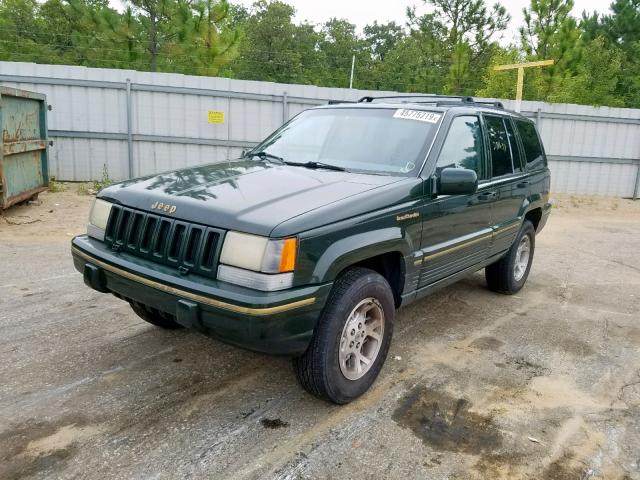 1J4GZ78Y3SC734439 - 1995 JEEP GRAND CHER GREEN photo 2