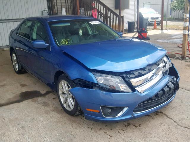 3FAHP0JA7AR146943 - 2010 FORD FUSION SEL BLUE photo 1