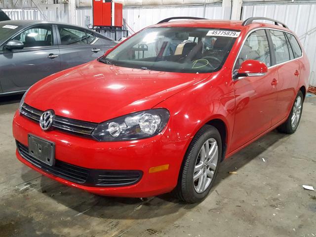 3VWPL7AJ1DM693120 - 2013 VOLKSWAGEN JETTA TDI RED photo 2