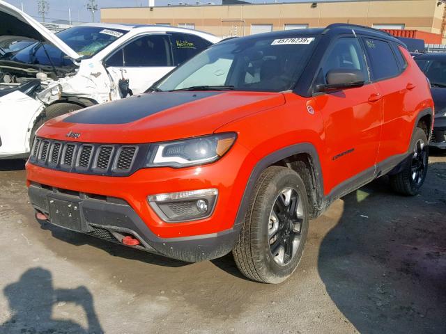 3C4NJDDB7JT230385 - 2018 JEEP COMPASS TR ORANGE photo 2