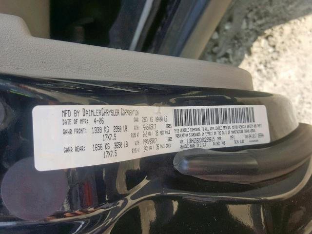 1J8HG58236C299615 - 2006 JEEP COMMANDER 黑色 照片 10