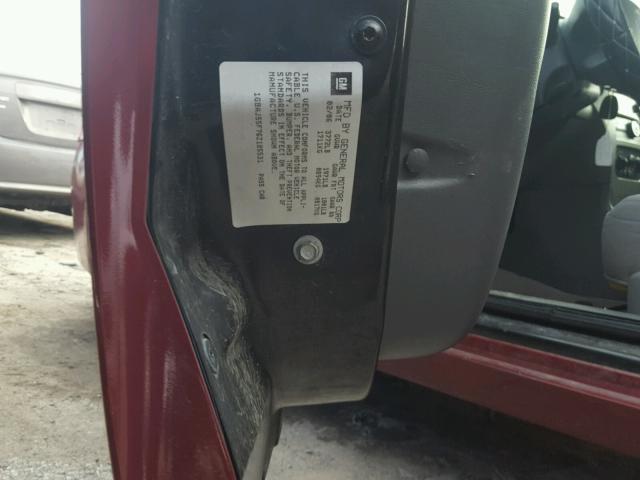 1G8AJ55F76Z185531 - 2006 SATURN ION LEVEL BURGUNDY photo 10