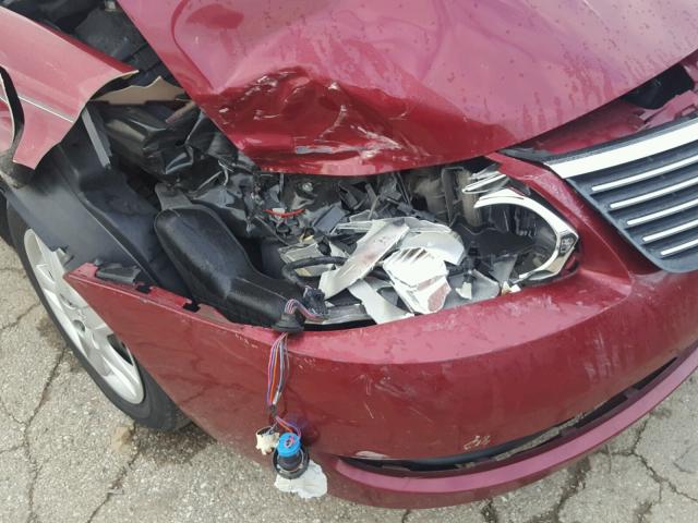 1G8AJ55F76Z185531 - 2006 SATURN ION LEVEL BURGUNDY photo 9