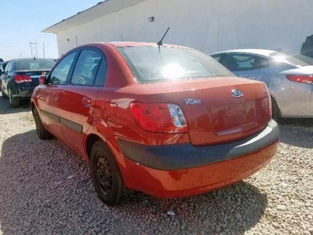 KNADE123X66066378 - 2006 KIA RIO ORANGE photo 3