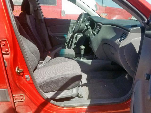 KNADE123X66066378 - 2006 KIA RIO ORANGE photo 5