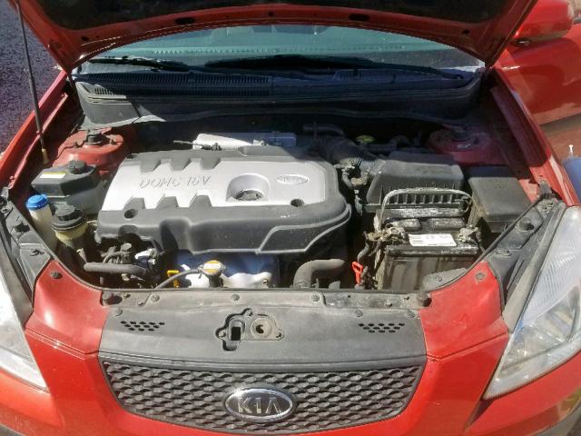 KNADE123X66066378 - 2006 KIA RIO ORANGE photo 7