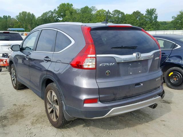 5J6RM4H92GL083438 - 2016 HONDA CR-V TOURI GRAY photo 3