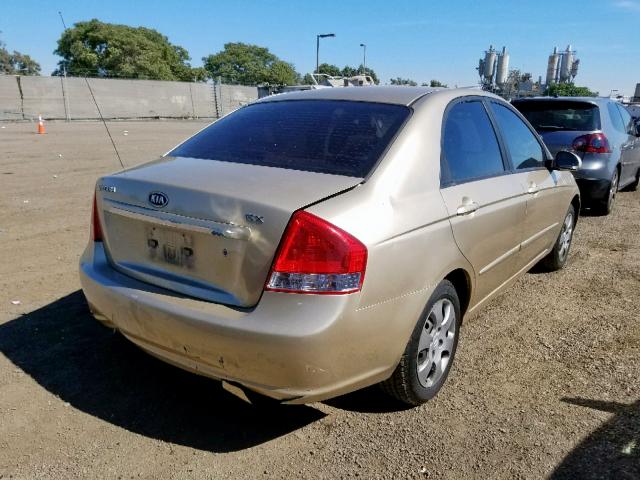 KNAFE222095658954 - 2009 KIA SPECTRA EX GOLD photo 4