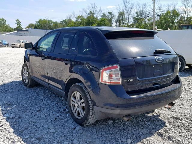 2FMDK36C28BA59541 - 2008 FORD EDGE SE BLUE photo 3