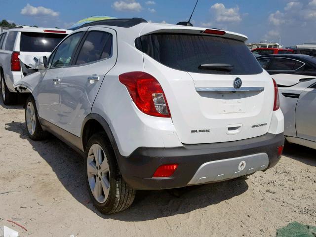 KL4CJASB3GB714292 - 2016 BUICK ENCORE WHITE photo 3