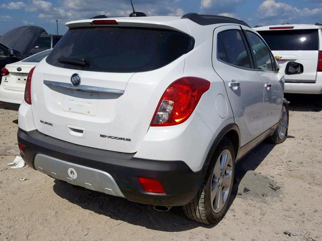 KL4CJASB3GB714292 - 2016 BUICK ENCORE WHITE photo 4