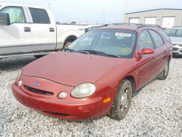 1FALP57U7VG299439 - 1997 FORD TAURUS GL RED photo 2