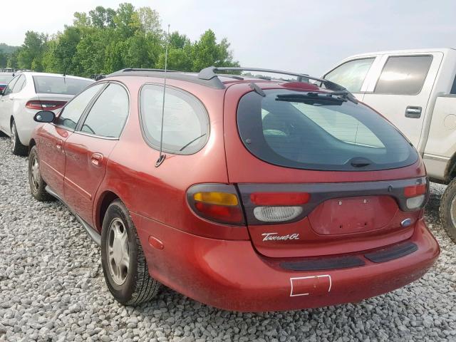 1FALP57U7VG299439 - 1997 FORD TAURUS GL RED photo 3