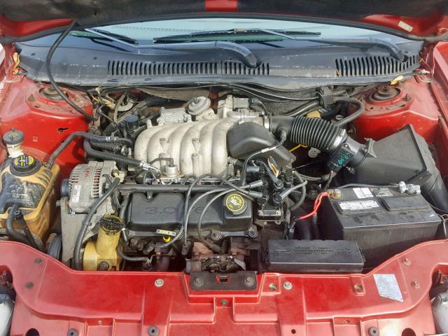 1FALP57U7VG299439 - 1997 FORD TAURUS GL RED photo 7