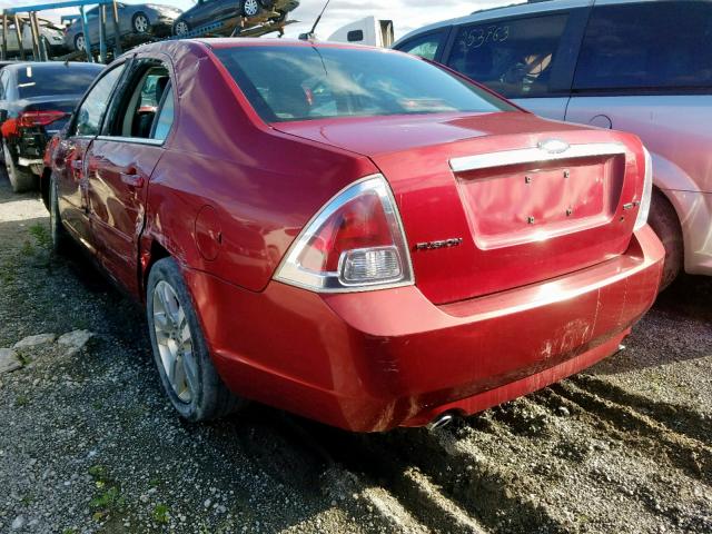 3FAHP08157R133445 - 2007 FORD FUSION SEL RED photo 3