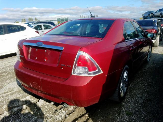 3FAHP08157R133445 - 2007 FORD FUSION SEL RED photo 4