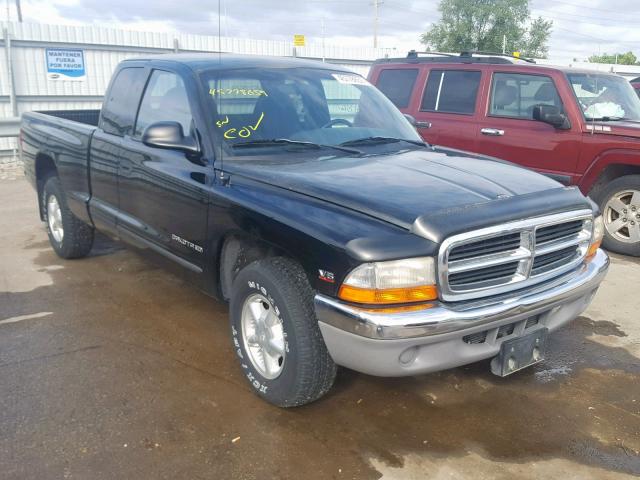 1B7GL23X5VS223690 - 1997 DODGE DAKOTA BLACK photo 1