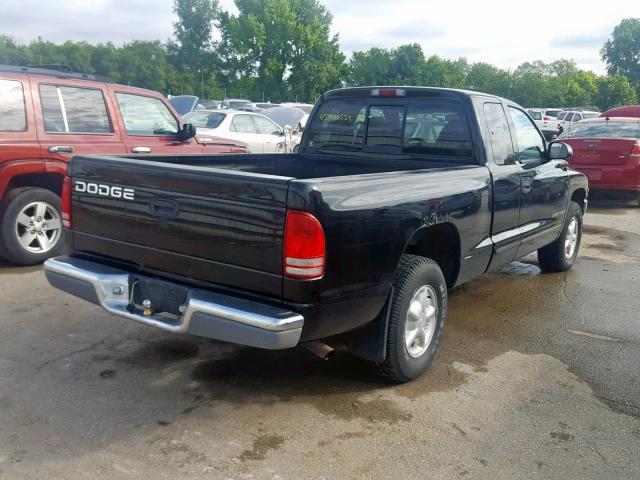 1B7GL23X5VS223690 - 1997 DODGE DAKOTA BLACK photo 4