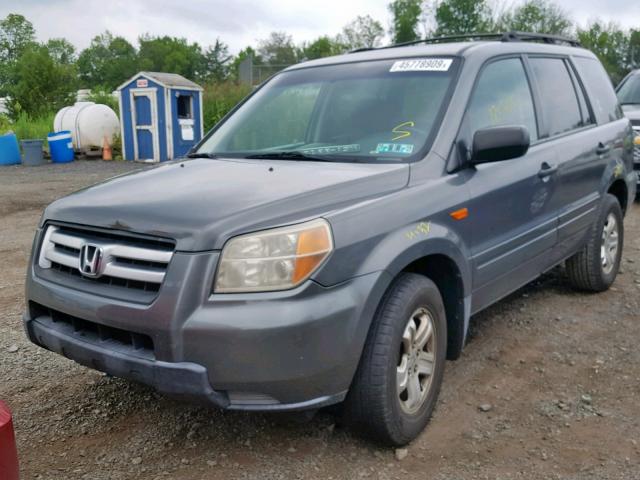 5FNYF18157B018378 - 2007 HONDA PILOT LX GRAY photo 2