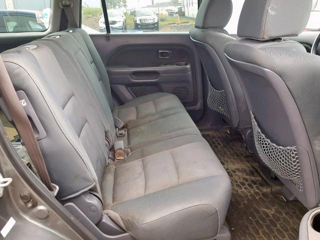 5FNYF18157B018378 - 2007 HONDA PILOT LX GRAY photo 6