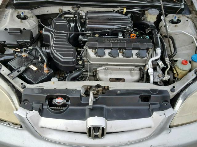 1HGEM22221L075451 - 2001 HONDA CIVIC DX SILVER photo 7