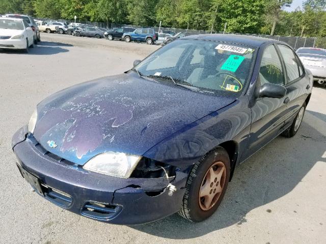 1G1JC524217190944 - 2001 CHEVROLET CAVALIER B BLUE photo 2