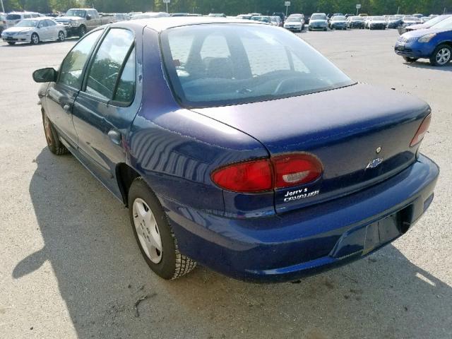 1G1JC524217190944 - 2001 CHEVROLET CAVALIER B BLUE photo 3